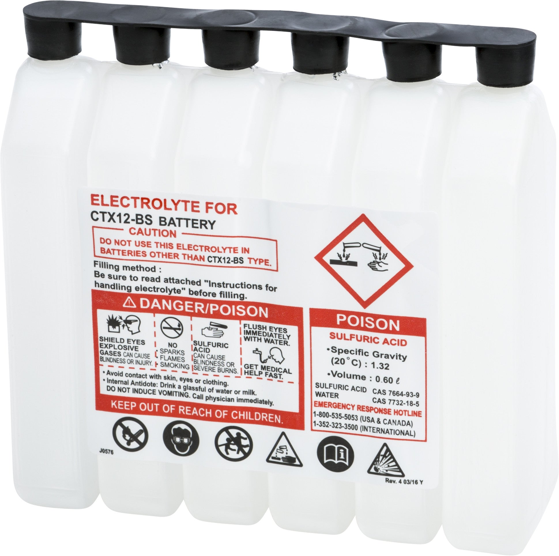 FIRE POWER, FIRE POWER SEALED BATTERY ELECTROLYTE PACK 600CC 600CC CTX