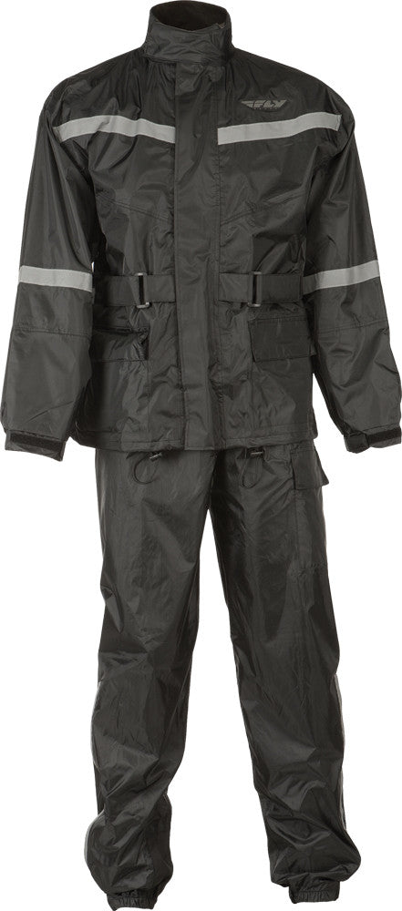 FLY RACING, FLY RACING 2-PIECE RAIN SUIT BLACK MD #6016 478-8010~3