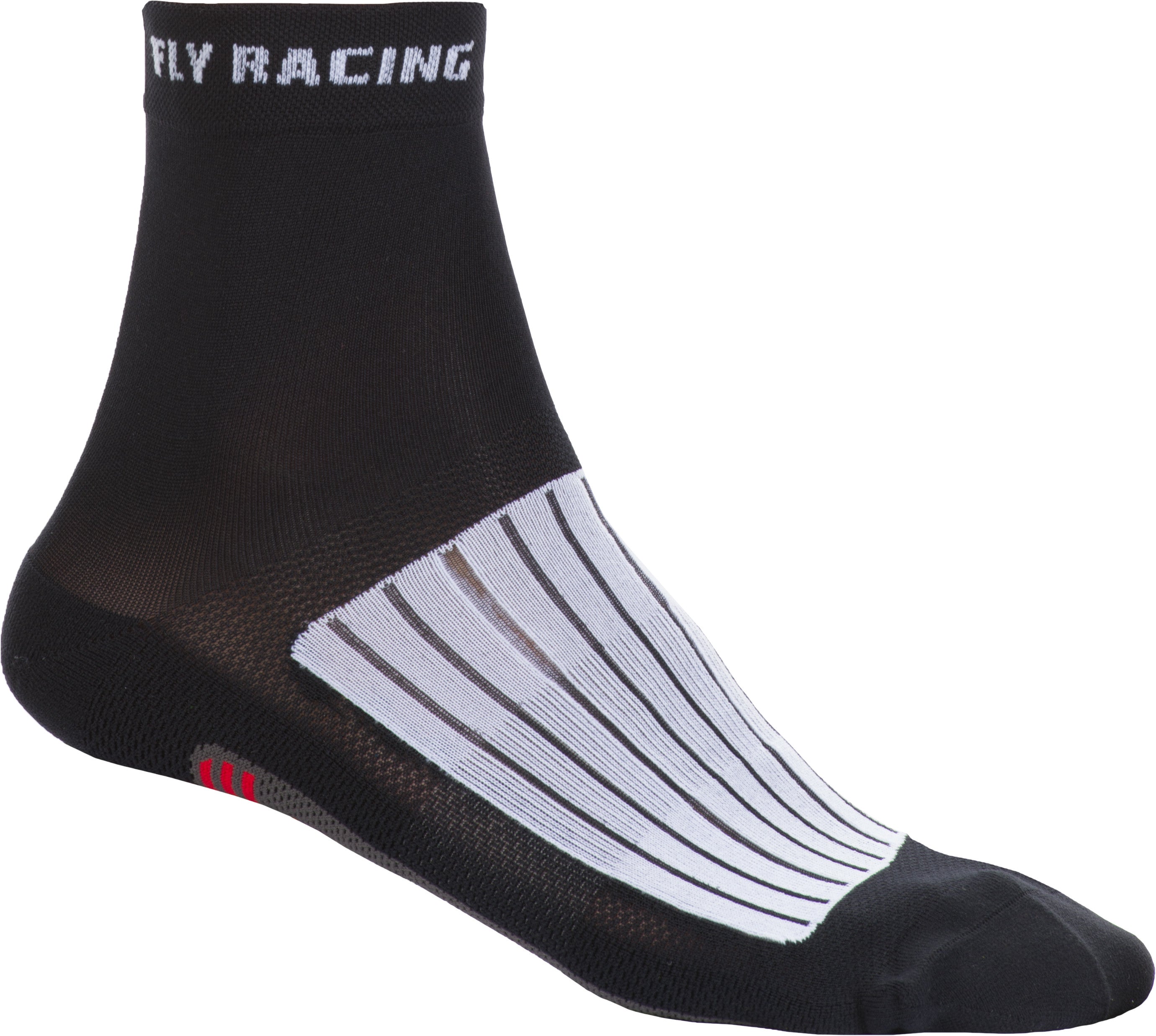 FLY RACING, FLY RACING FLY ACTION SOCKS BLACK/WHITE/RED SM/MD SPX009599-A1